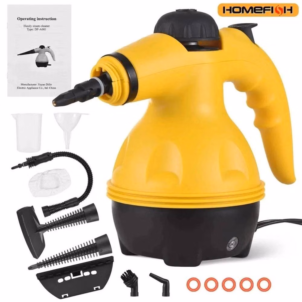 FLAVORA Handheld High Temperature High Pressure Steam Cleaner in Yellow, W/D/H: 100 x 15 x 15 cm – 2