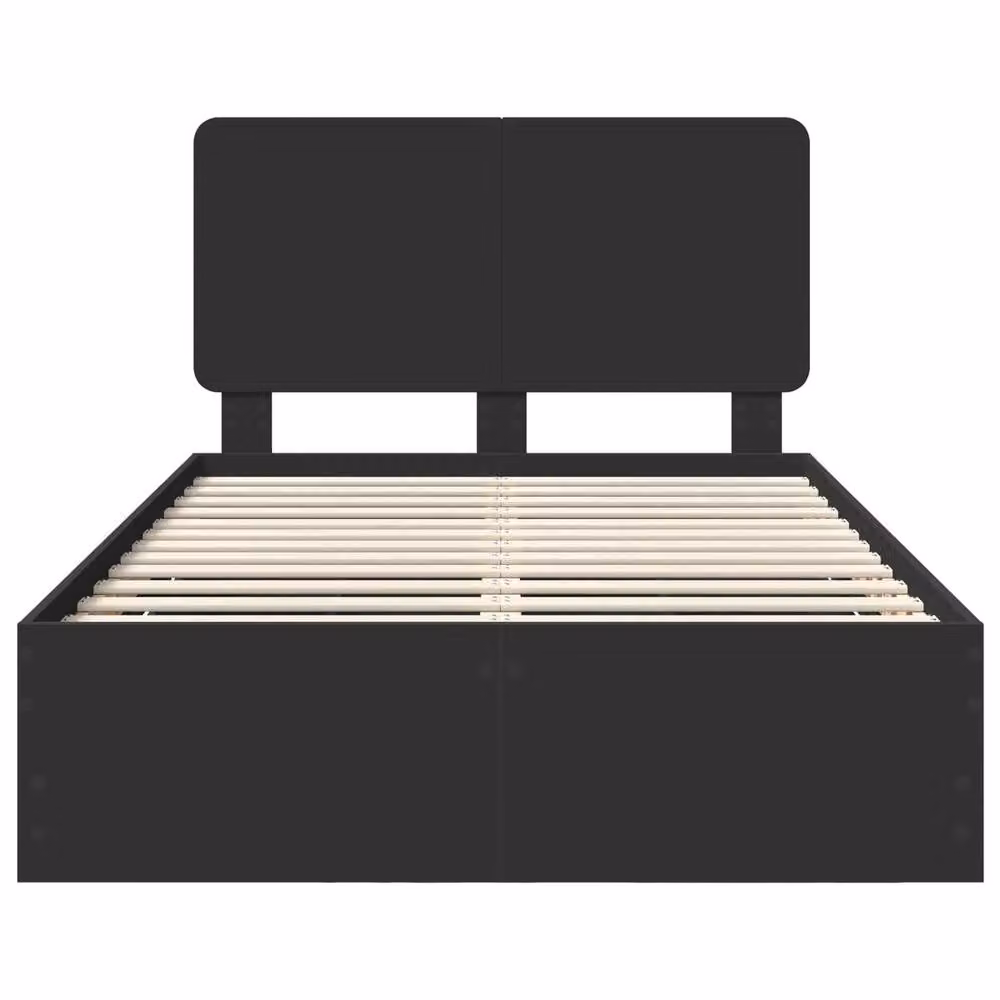 Berkfield Home Modern Bed Frame with Drawers in Black, Engineered Wood, W: 120 cm, L: 190 cm – 4