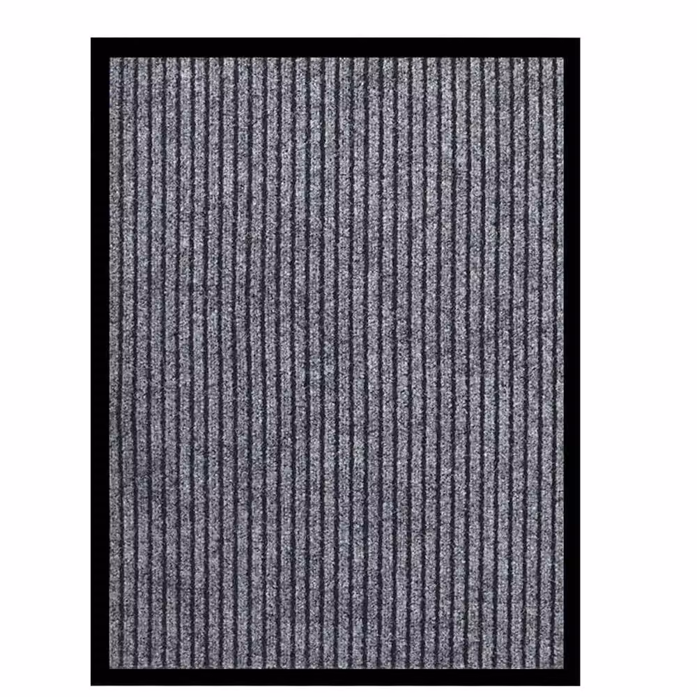 Berkfield Home Traffic Striped Grey Non-Slip Doormat W: 60 cm, D: 80 cm – 2