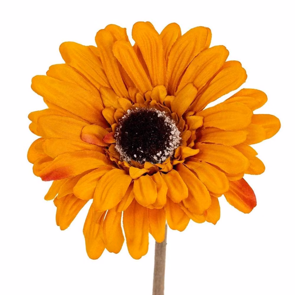 Lemon Pavilion Furniture and Decor Orange Gerbera Artificial Flower Stem, W11 x D11 x H53 cm – 2