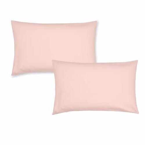 Catherine Lansfield Pink Brushed Cotton Flannelette Pillowcase Pair, W: 50 cm, H: 75 cm – 2