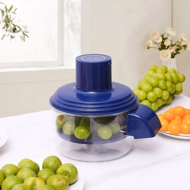 EONLION Electric Grape and Garlic Peeler Machine in Blue
