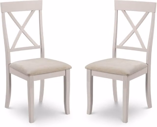 Cheshire Bromley Elegant Elephant Grey Fabric Dining Chairs - Set of 2