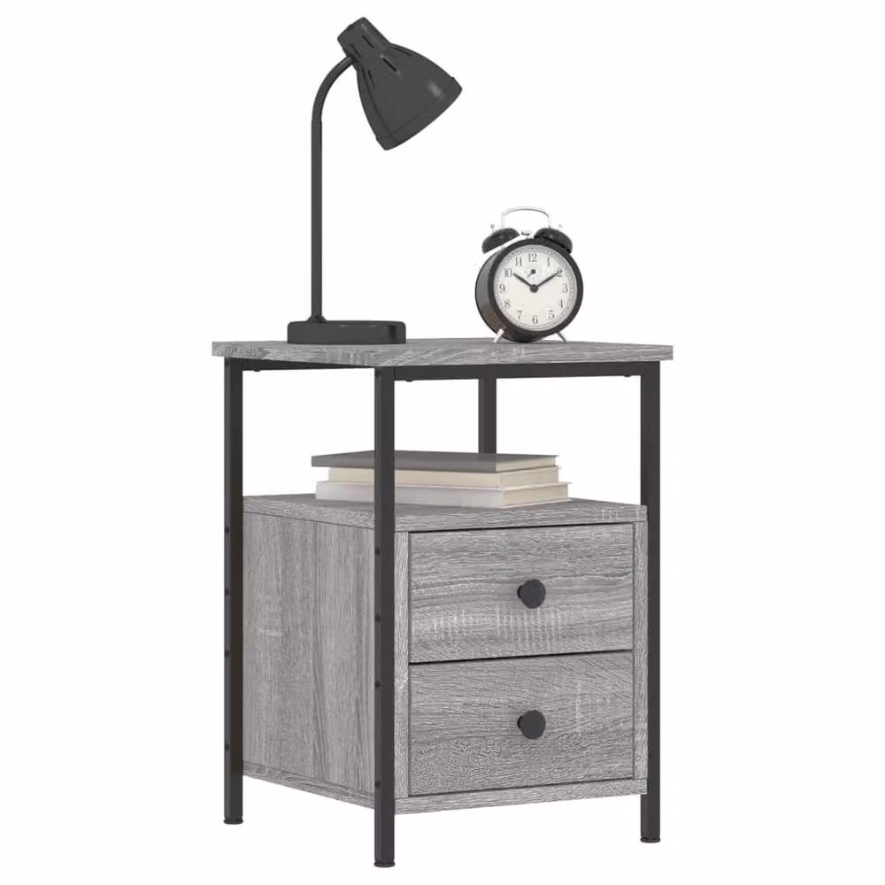 Berkfield Home Grey Sonoma Bedside Cabinet W/D/H: 34 x 35.5 x 50 cm – 3