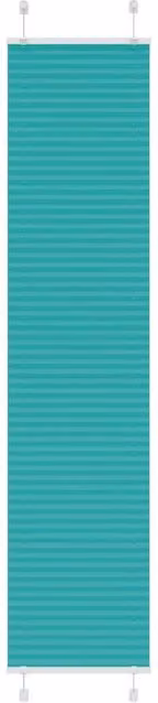 Berkfield Home Single Pleat Petrol Green Fabric Blind, W: 40 cm, H: 200 cm