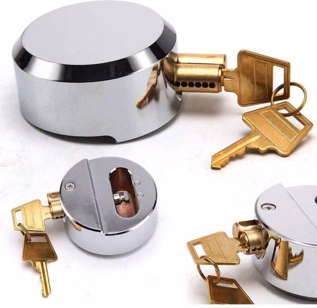 PAWNORA 3-Piece Stainless Steel Shackleless Padlock Set in Silver for Doors and Vans – 1
