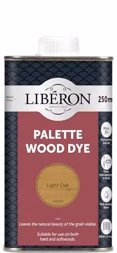 Liberon Palette Water Based Wood Dye in Light Oak, Brown, 250ml – 1