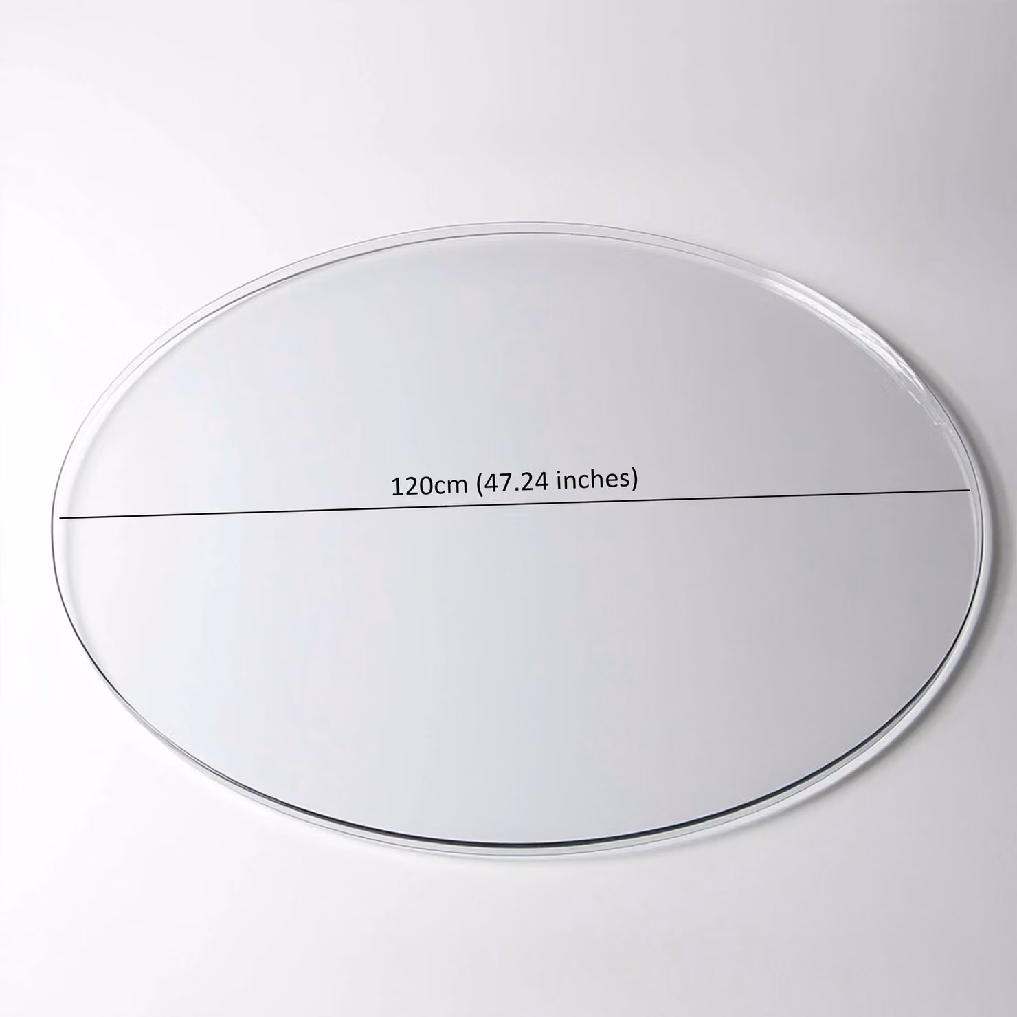 Nicoman Transparent Round PVC Tablecloth, Diameter: 120 cm – 2