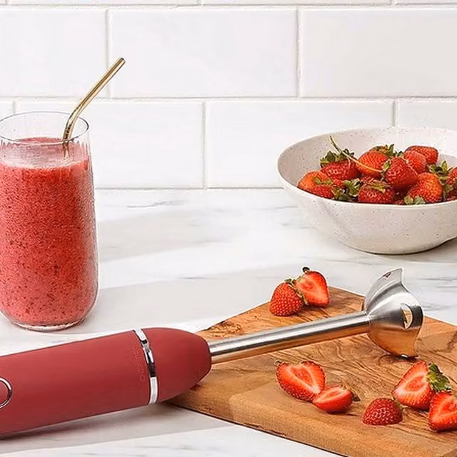 Chefman 800W 2-Speed Hand Blender in Red