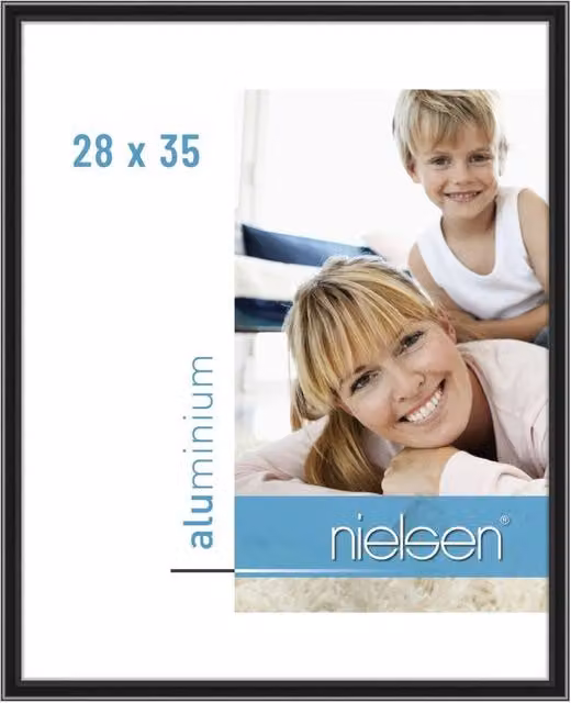 Nielsen Design Classic Single Rectangular Picture Frame in Black with Metal and Glass Front, W: 28 cm, H: 35 cm – 1