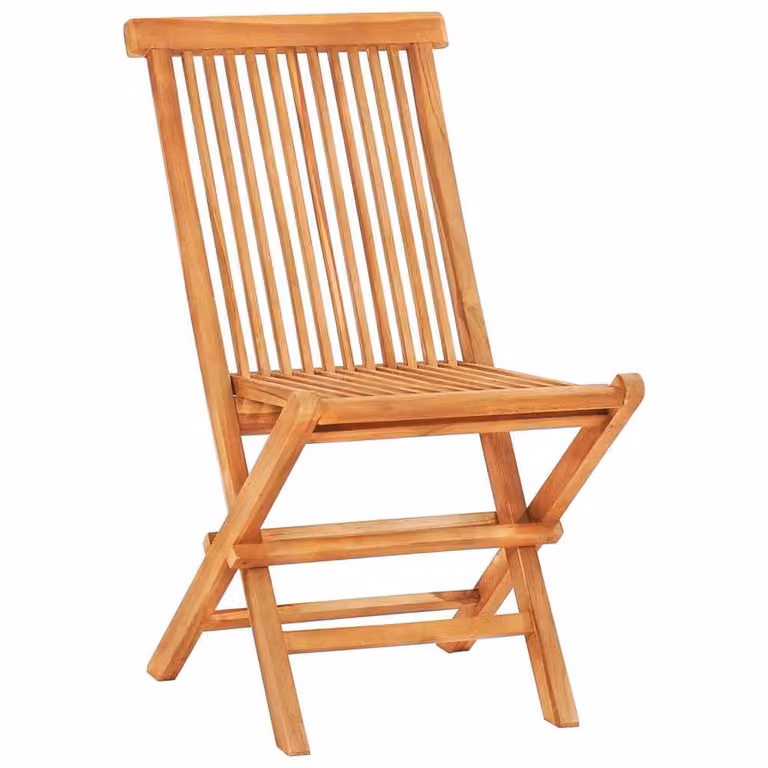 Berkfield Home 3 Piece Folding Bistro Set in Brown Solid Teak Wood