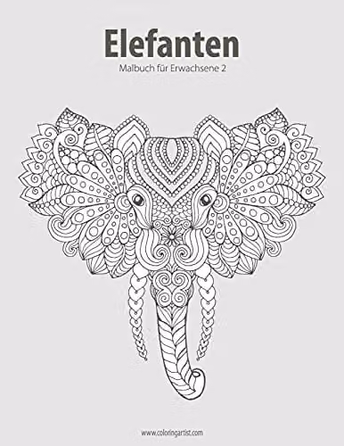 Createspace Elephant Adult Colouring Book Volume 2