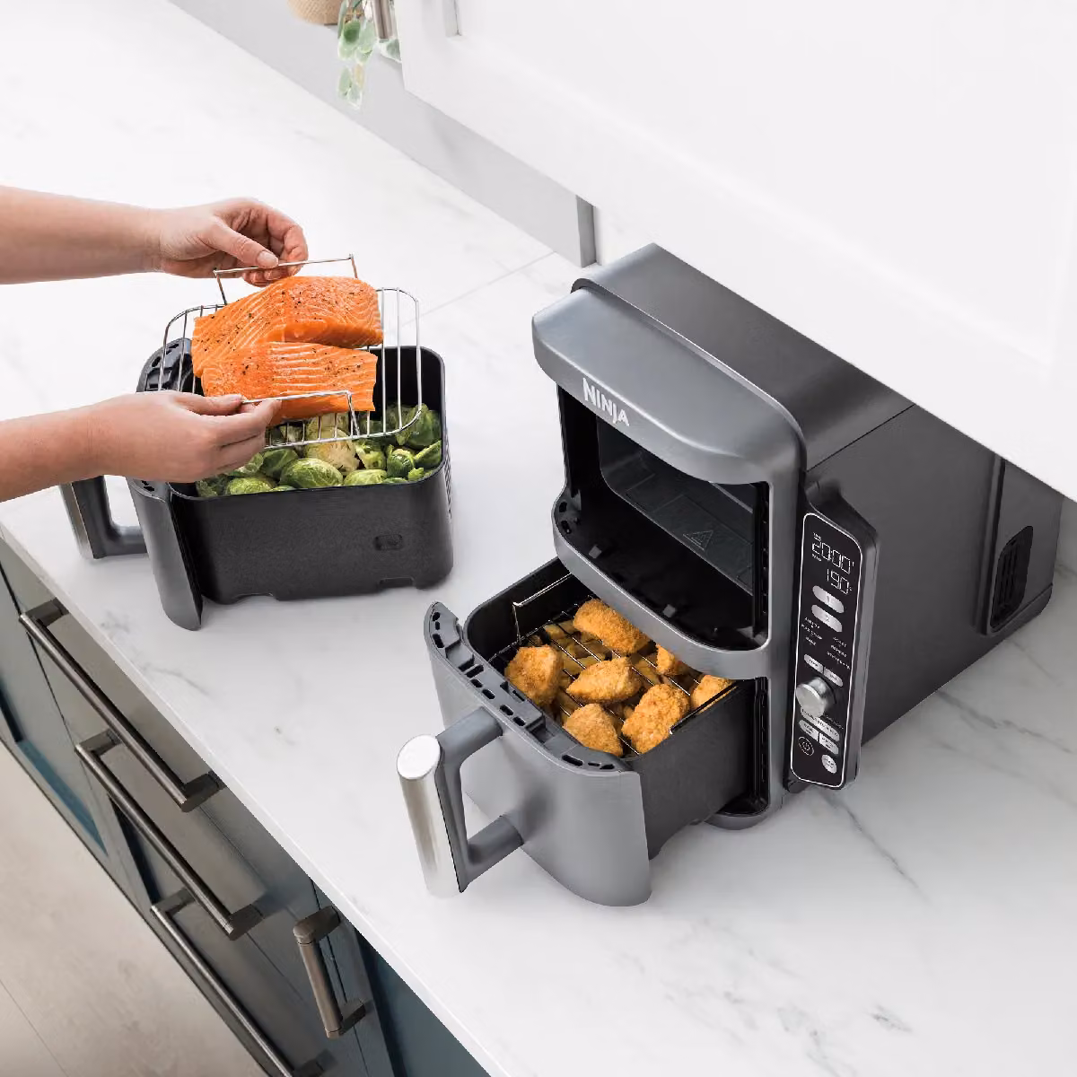 Ninja Double Stack XL 2-Drawer Dual Zone Air Fryer, 9.5L, Grey (SL400UK) – 2