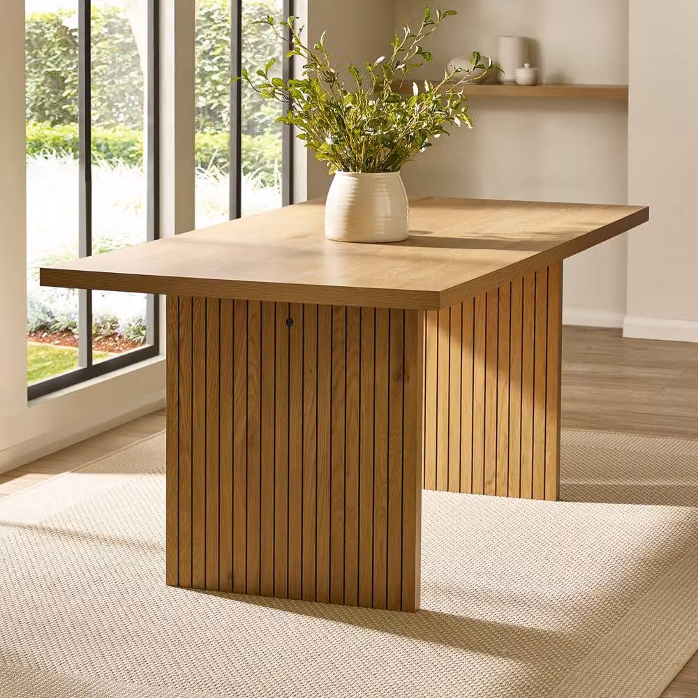 Cheshire Arundel Modern Rectangular Wood Dining Table in Brown, W: 180 cm, H: 75 cm – 2