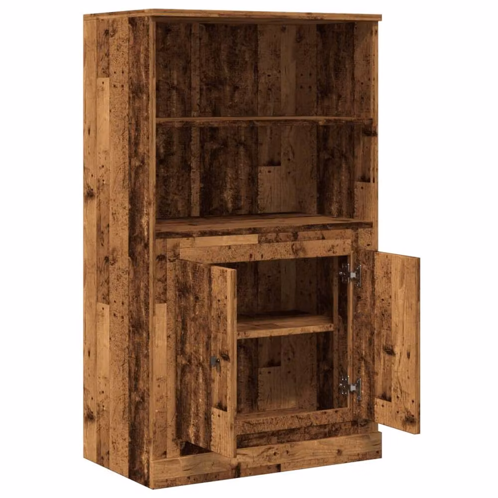 Berkfield Home Highboard in Old Wood Brown, W/D/H: 60 x 35.5 x 103.5 cm – 3