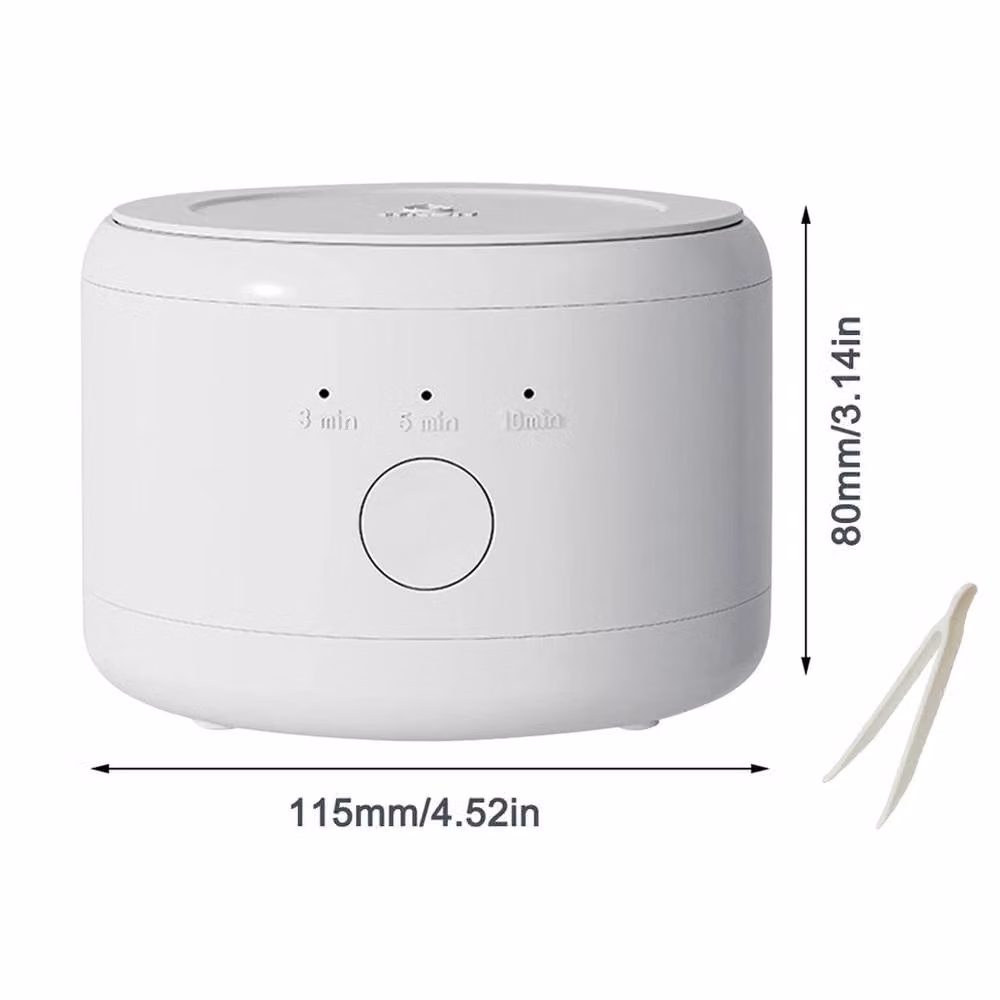 Hinsinc Portable 45KHz Ultrasonic Jewelry Cleaner in White – 2