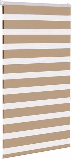 Berkfield Home Elegant Zebra Blind in Sand and Brown, W: 70 cm, H: 150 cm