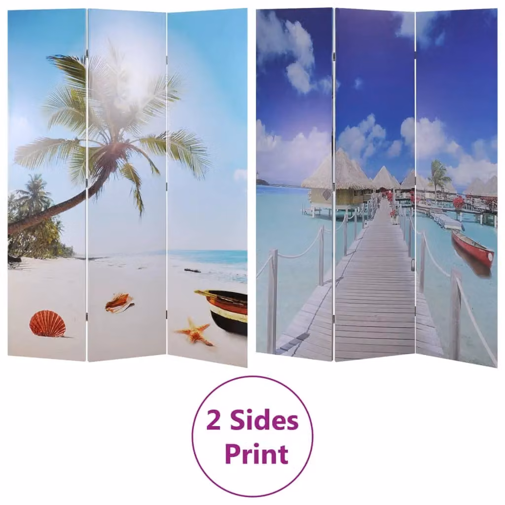 Berkfield Home Maritime Folding Room Divider, Multicolour, W: 120 cm, H: 170 cm – 2