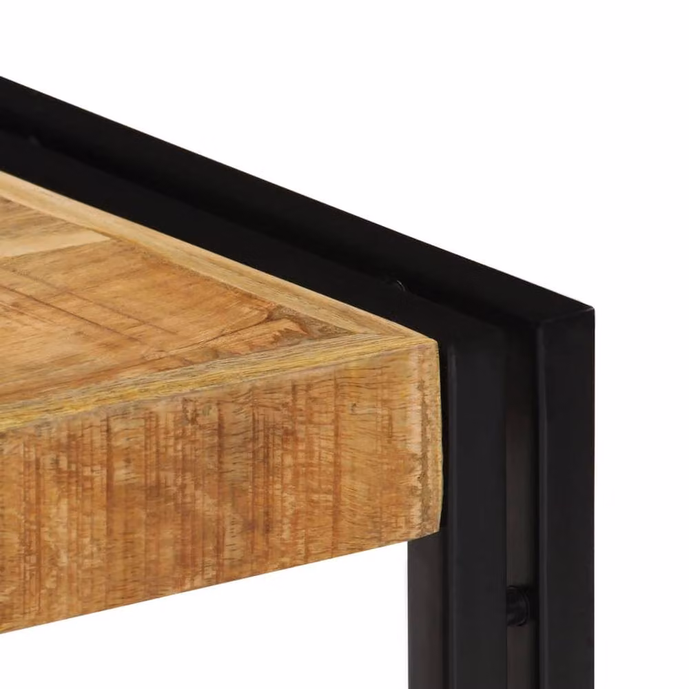 Berkfield Home Industrial TV Cabinet in Brown Solid Mango Wood W/D/H: 90 x 30 x 40 cm – 3