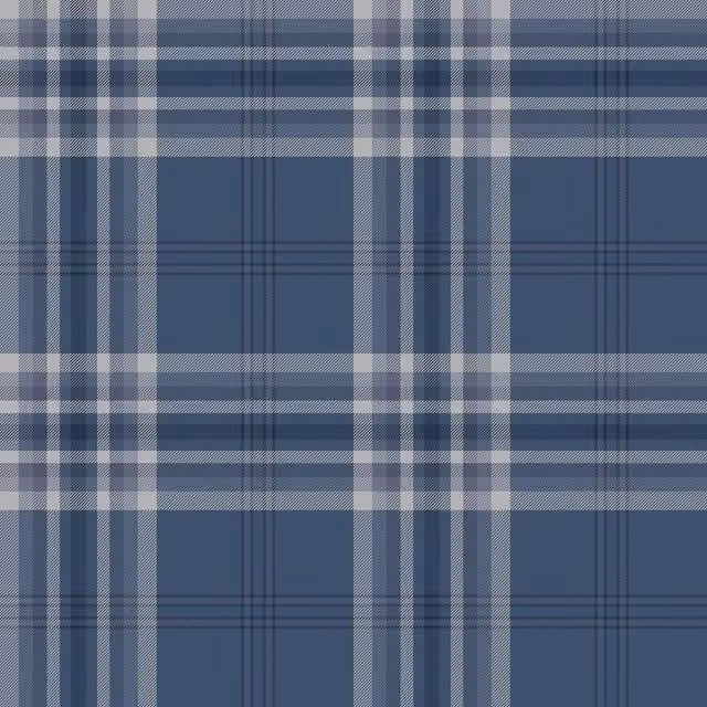 Muriva Catherine Lansfield Kelso Checked Wallpaper in Navy Blue
