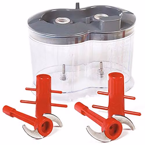mysmartbuy Dualetto Twin-Blade Electric Chopper and Mixer, 500W, Red, H26 x W18 x D10 cm – 2