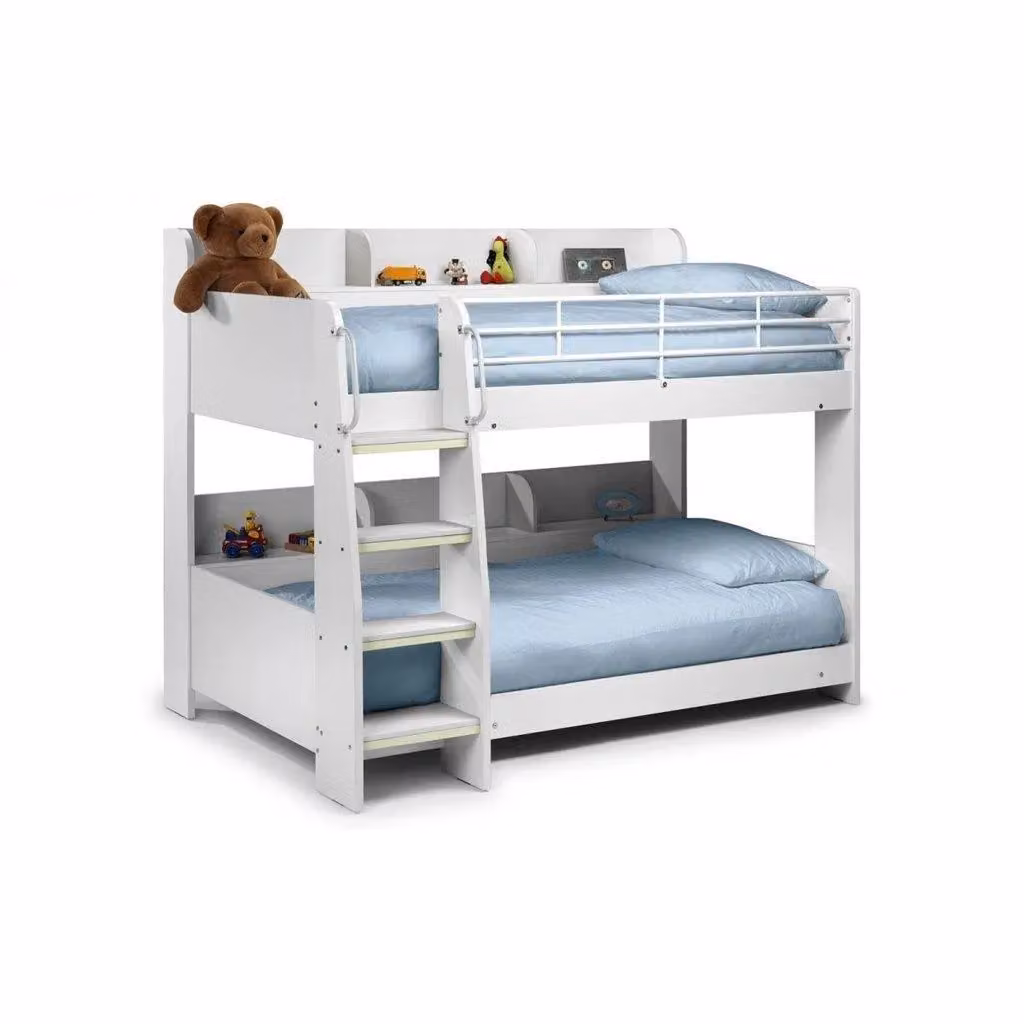 Ashfield Modern White Solid Pine Bunk Bed with USB Charging Port, W/D/H: 159 x 90 x 190 cm – 2