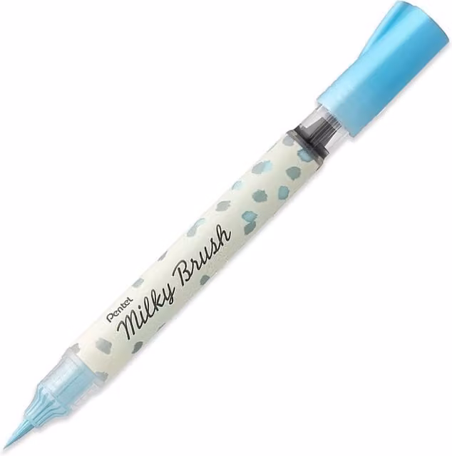 Pentel Milky Brush Pen in Blue
