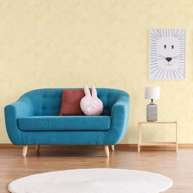 SK Filson Washable Plain Wallpaper in Gold and Yellow