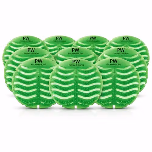 Pro Washroom Anti-Splash Urinal Mats, Pack of 10, Green, 15 cm Diameter – 1