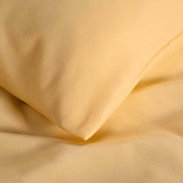 OHS 2 Pack Plain Dyed Housewife Pillowcases in Yellow