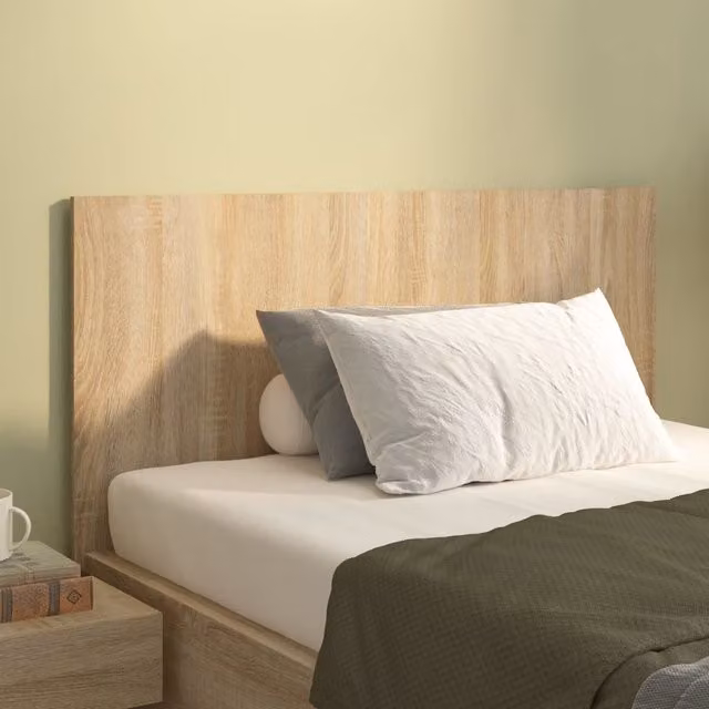 Berkfield Home Sonoma Oak Bed Headboard in Brown, W/D/H: 120 x 1.5 x 80 cm