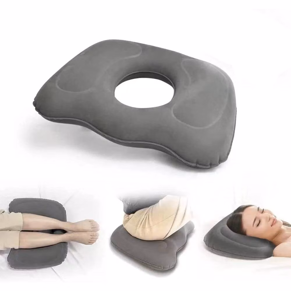 NESTLUNE Inflatable Donut Orthopaedic Coccyx Pain Relief Cushion in Grey, W: 100 cm, L: 190 cm – 3