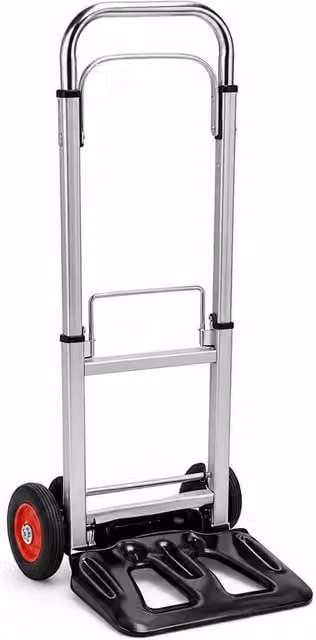 NESTLUNE Lightweight Steel and Aluminium Hand Trolley Sack Truck in Black, W: 52 cm, H: 1000 cm