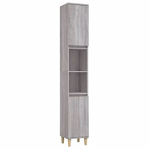 vidaXL Scandinavian Style Bathroom Storage Cabinet in Grey Sonoma Engineered Wood – 1