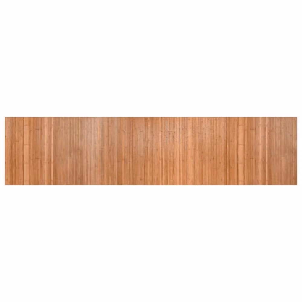 Berkfield Home Nature Rectangular Rug in Brown, Bamboo and Polypropylene, W: 70 cm, L: 300 cm – 1