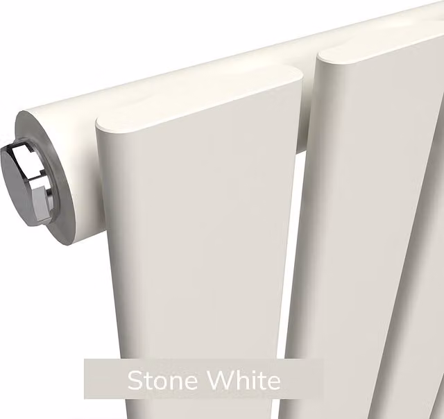 Lux Heat Flat Coloured Vertical Steel Radiator in White, H: 160 cm x W: 56 cm