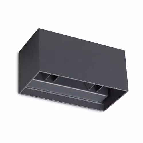 Netlighting Atom 4 Light Integrated LED Outdoor Up Down Wall Lamp in Anthracite and Black, 2100Lm, 3000K, IP54