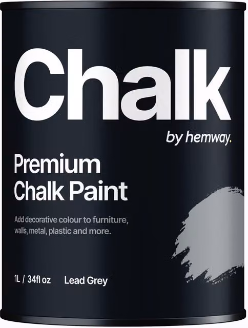 Hemway Chalk Paint Flat Matt in Lead Grey, 1 l