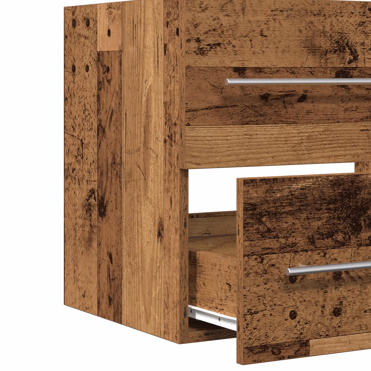 Berkfield Home Bathroom Sink Cabinet with Built-in Basin in Brown Old Wood, W/D/H: 60.0 x 38.5 x 48.0 cm – 3