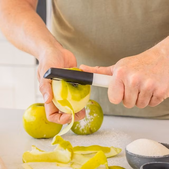 KitchenAid Euro Peeler with Serrated Blade and Durable Handle in White