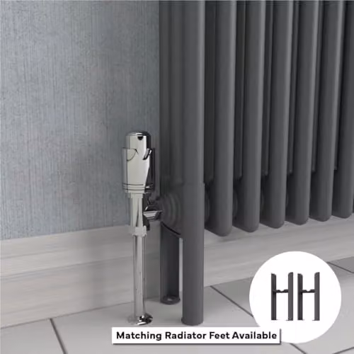 Lux Heat Anthracite Grey Vertical 3 Column Traditional Steel Radiator, H: 180 cm, W: 47 cm – 5