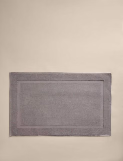 M&S Luxury Egyptian Cotton Marble Grey Non-Slip Bath Mat