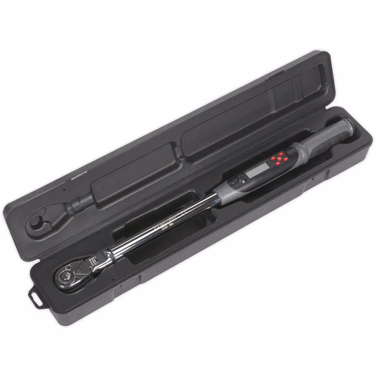 Loops Premium Digital Torque Wrench with Flexible Head, 20 to 200Nm, 1/2 inch Square Drive, Chrome Vanadium, Multicolour – 2