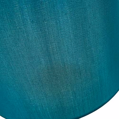 Happy Homewares Classic Cylinder Lamp Shade in Petrol Blue and White Fabric with a 25 cm Diameter – 3