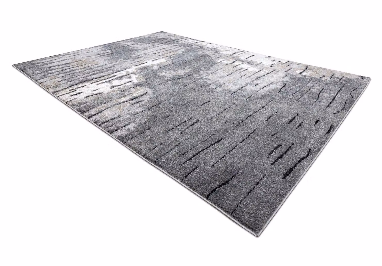 RugsX Grey Abstract Modern High-Low Effect Rug, W: 80 cm, L: 150 cm – 2
