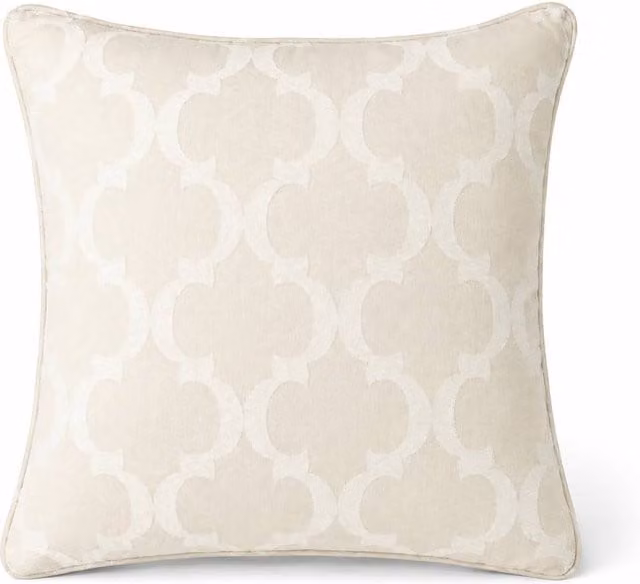 Glendale Garden & Leisure Ltd Ivory Luxury 18 inch Square Scatter Cushion in White and Beige