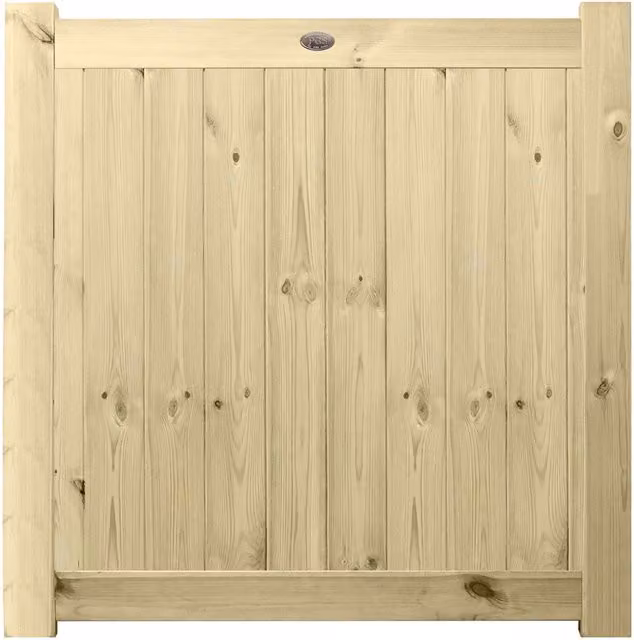 Premier Garden Supplies URBAN Interlocked Tongue Groove Pressure Treated Tanalised Garden Gate with Fully Boarded Top, Height: 120 cm