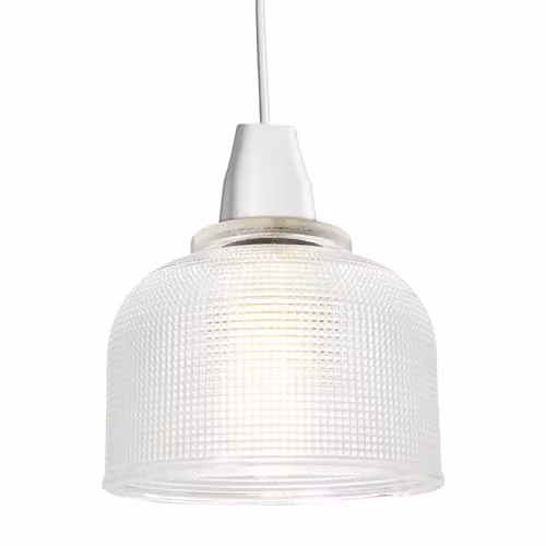 Happy Homewares Modern Transparent Glass Dome Pendant Lighting Shade W/D/H: 15 x 15 x 12 cm – 1