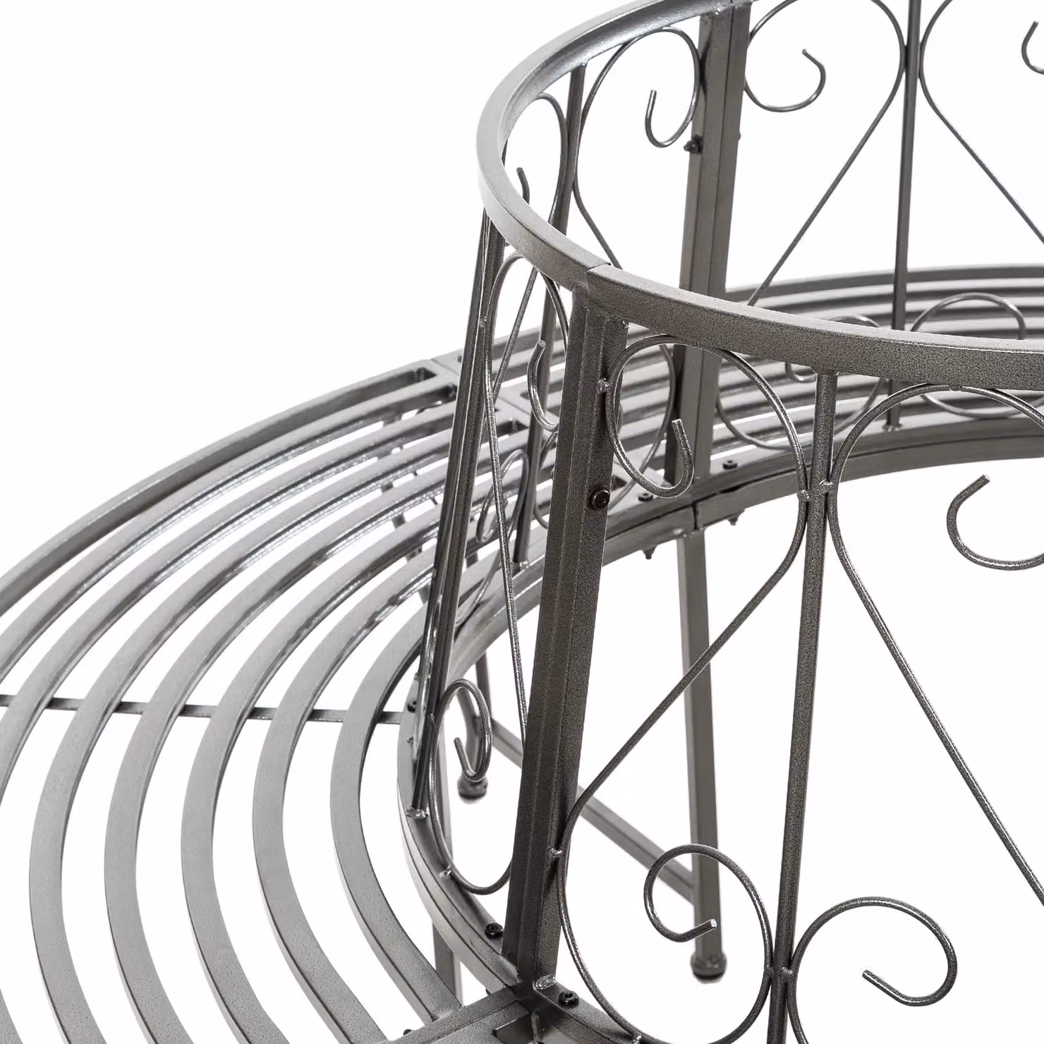 tectake Enyd Garden Bench in Matt Dark Grey for 6 Adults – 2