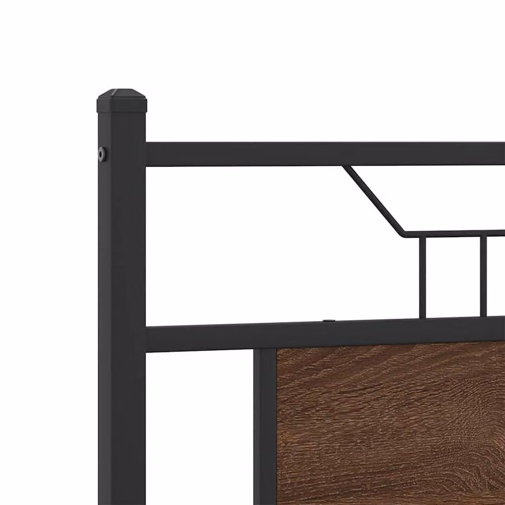 Berkfield Home Brown Oak Bed Frame W/D/H: 140 x 190 x 91.5 cm – 4